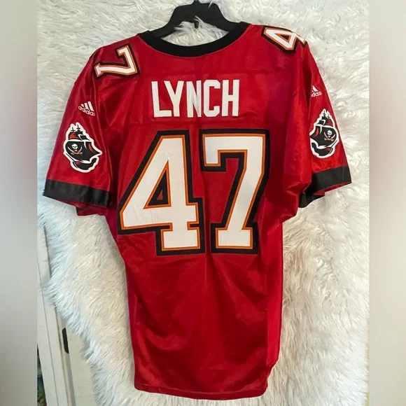 Tampa Bay Buccaneers VINTAGE John Lynch #47 Adidas Pro-Line Football Jersey. 42